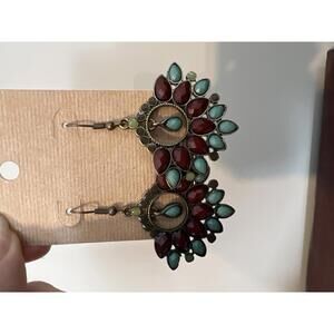 Boho Vintage-Inspired Multi-Color Statement Earrings (SR1004)